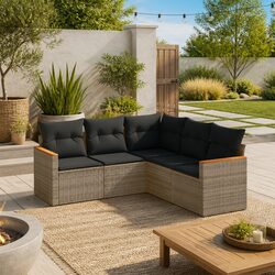 Enhance Your Outdoor Space with 5-Piece Garden Sofa Set