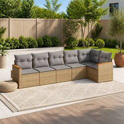 Inviting 6-Piece Outdoor Sofa Set for Your Patio