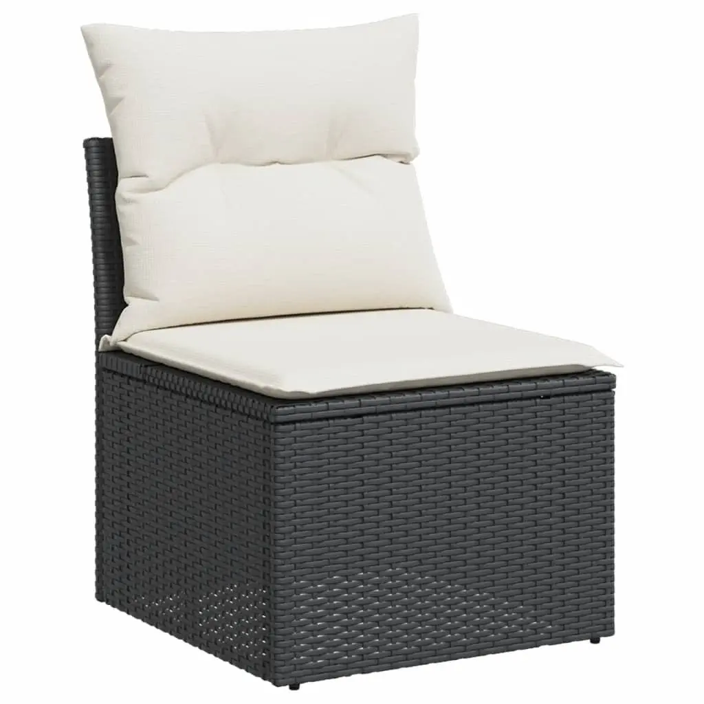 Garden Sofa Set 6 Piece Outdoor Furniture Patio Sectional Modular Black