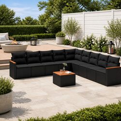 Transform Your Outdoor Space with This 10 Piece Sofa Set
