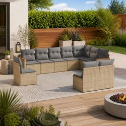 Create an Inviting Outdoor Space with this 10-Piece Sofa Set