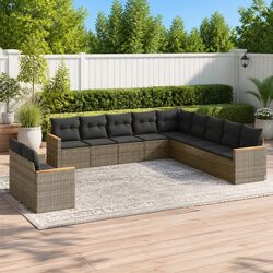 Stylish Outdoor 11 Piece Grey Modular Sofa Set