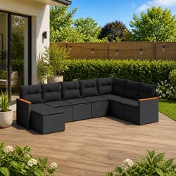 Enhance Your Outdoor Space with 8-Piece Garden Sofa Set