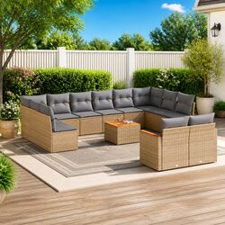 Enhance Your Outdoor Space with 13-Piece Garden Sofa Set