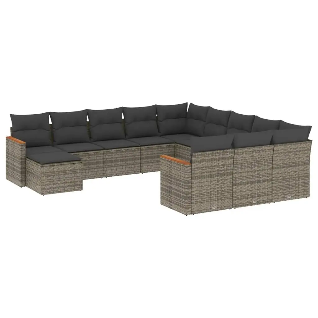 Garden Sofa Set 12 Piece Outdoor Furniture Patio Lounge Grey Modular Seating