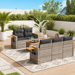 Transform Your Patio with This 6 Piece Garden Sofa Set
