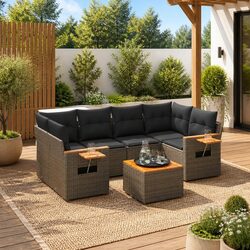 Transform Your Outdoor Space with This 7 Piece Sofa Set