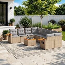 Transform Your Outdoor Space with a 9-Piece Patio Sofa Set