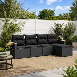 Enhance Your Outdoor Space with a 5 Piece Black Sofa Set