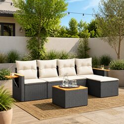 Enhance Your Outdoor Space with a 6-Piece Garden Sofa Set