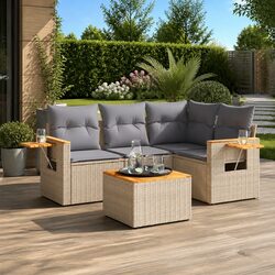 Transform Your Patio with This 5-Piece Garden Sofa Set