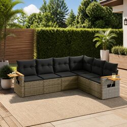 Enhance Your Outdoors with a 6-Piece Garden Sofa Set