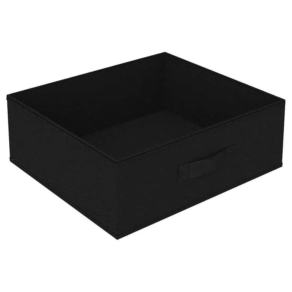 Storage Rack 4 Fabric Baskets Steel Frame Organiser Black