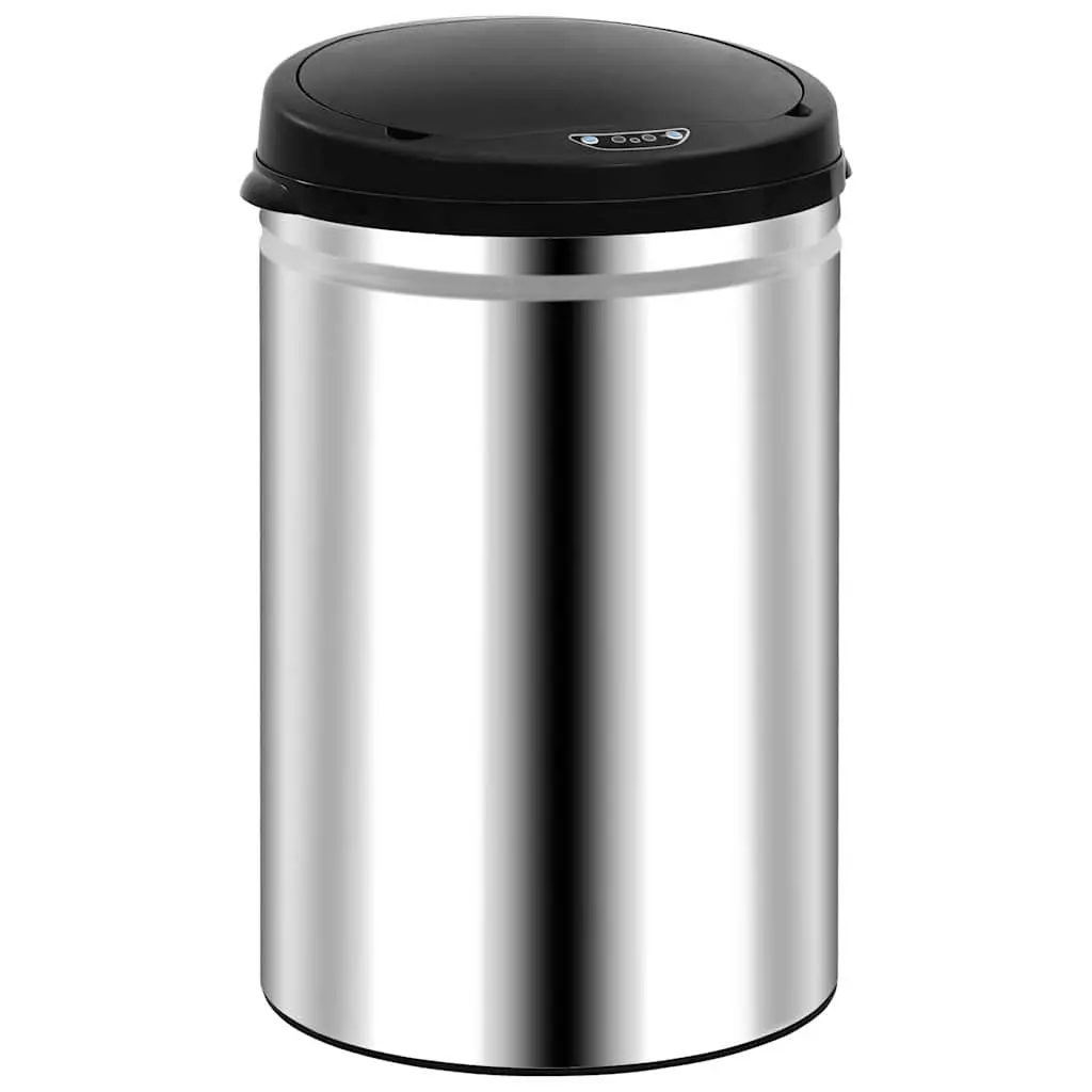 Automatic Sensor Dustbin 30L Silver Stainless Steel with Automatic Lid Open and Close Function