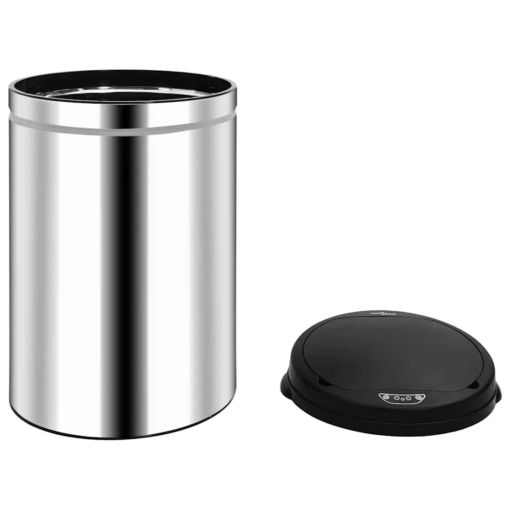 Automatic Sensor Dustbin 30L Silver Stainless Steel with Automatic Lid Open and Close Function