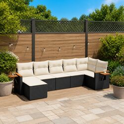 Transform Your Patio with 7 Piece Black Garden Sofa Set