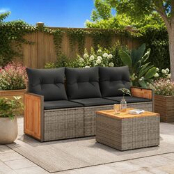 Enhance Your Outdoor Space with This 4 Piece Garden Sofa Set