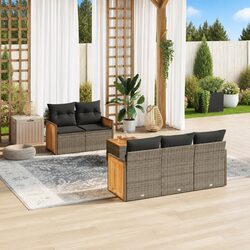 Enhance Your Outdoor Space with this 6-Piece Garden Sofa Set