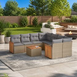 Enhance Your Outdoor Space with 9 Piece Sofa Set
