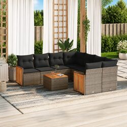 Enhance Your Outdoor Space with a 9-Piece Garden Sofa Set
