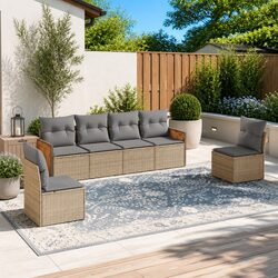 Transform Your Outdoor Space with This 6 Piece Sofa Set