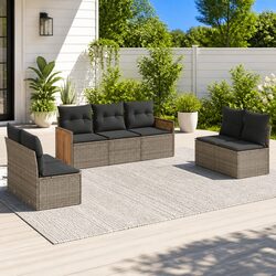 Elevate Your Outdoor Space with a 7-Piece Grey Sofa Set