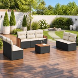 Black Outdoor Garden Sofa Set for Relaxing Spaces