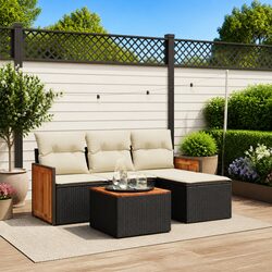 5 Piece Modular Garden Sofa Set for Outdoor Relaxation