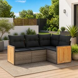 Transform Your Patio with a 4 Piece Garden Sofa Set in Grey