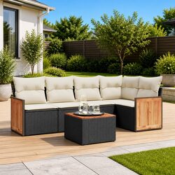 Enhance Your Patio with This 6-Piece Sofa Set