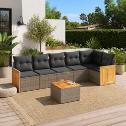 Enhance Your Outdoors with a 7 Piece Grey Sofa Set