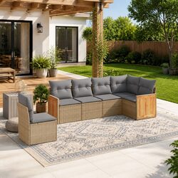Stylish 6-Piece Garden Sofa Set for Relaxing Outdoors