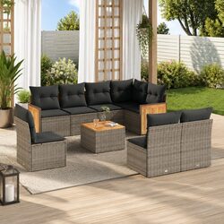 Enhance Your Outdoor Space with 9 Piece Rattan Sofa Set