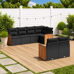 Enhance Your Outdoor Space with a 7 Piece Rattan Sofa Set