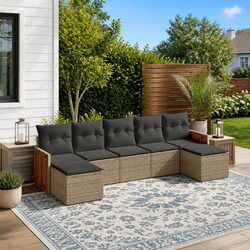 Elevate Your Outdoor Space with a 7-Piece Grey Sofa Set