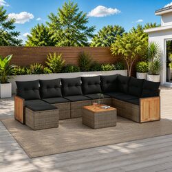 Enhance Your Outdoor Space with this 9 Piece Garden Sofa Set