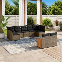 Outdoor Furniture Sets 9 Piece Modular Lounge Sofa for Entertaining