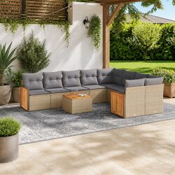 Transform Your Patio with 10-Piece Garden Sofa Set