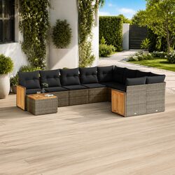 Transform Your Patio with a 10-Piece Sofa Set in Grey