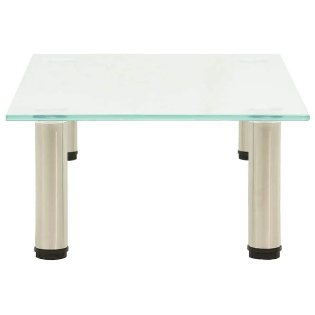 Tempered Glass TV Stand 60cm Modern Media Console Table for Living Room Bedroom