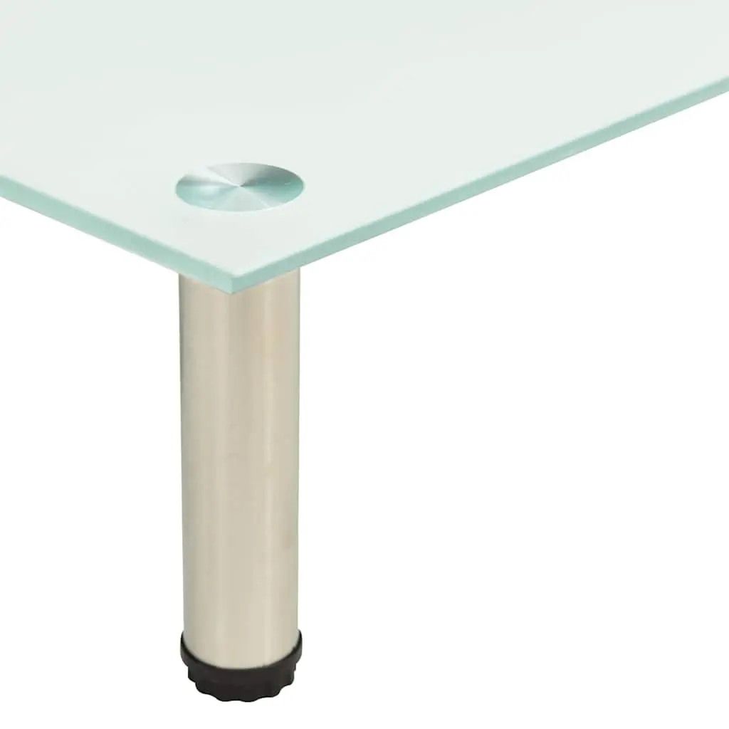 Tempered Glass TV Stand 60cm Modern Media Console Table for Living Room Bedroom