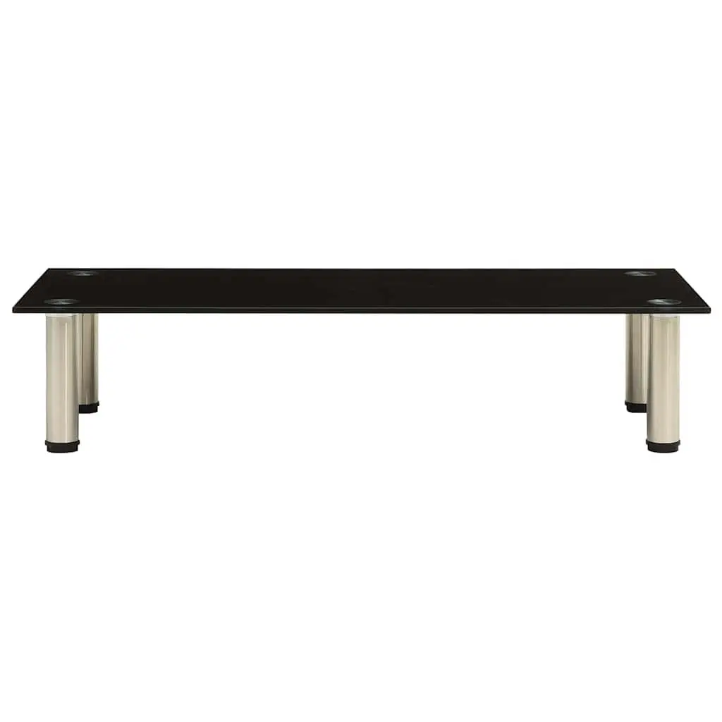TV Stand Black Tempered Glass Modern Living Room Bedroom Furniture Display Unit