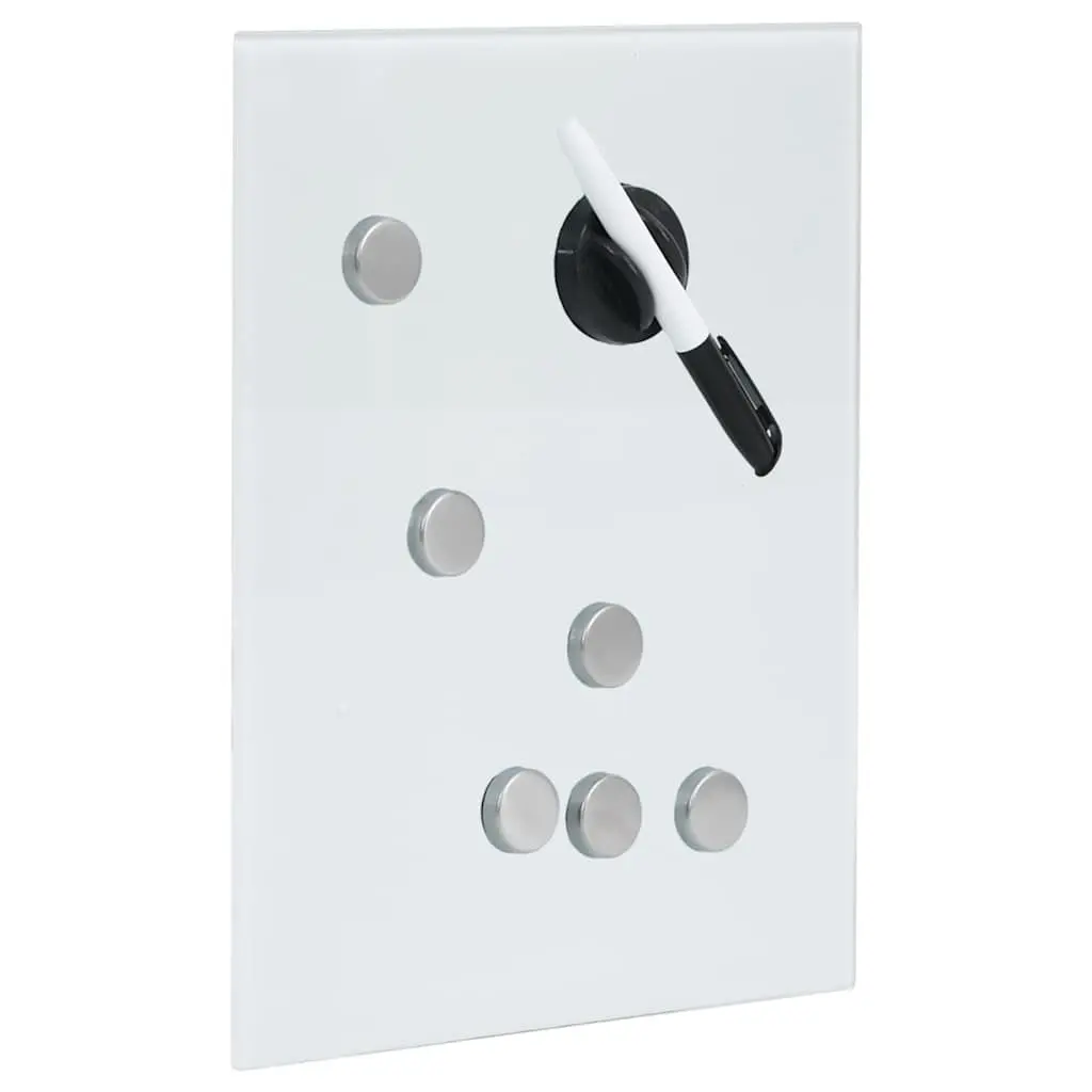 Key Box 30x20x4 cm Magnetic Board White Home Office Storage Organizer