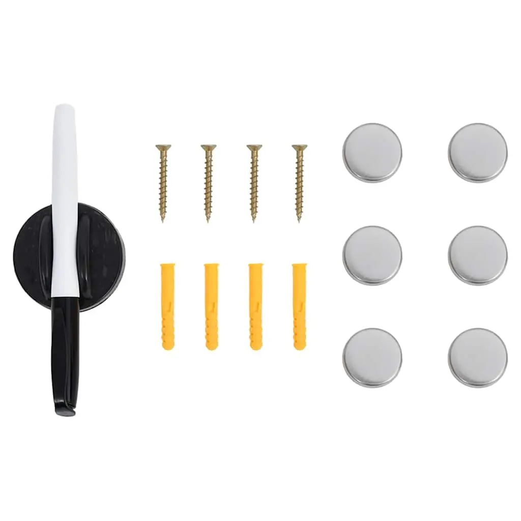 Key Box 30x20x4 cm Magnetic Board White Home Office Storage Organizer