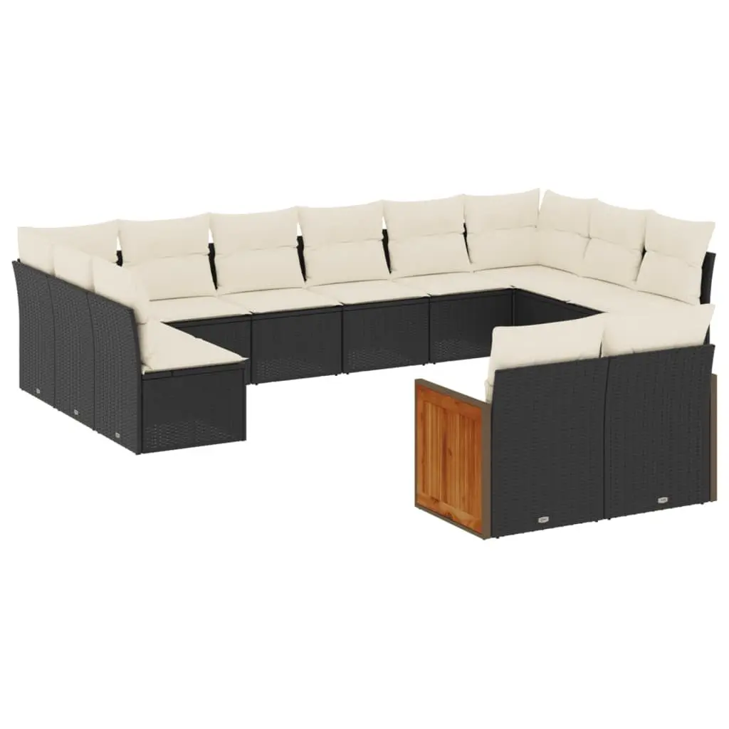 Garden Sofa Set 12 Piece Modular Outdoor Furniture with Cushions
