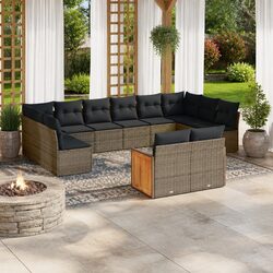Transform Your Outdoor Space with 12-Piece Grey Sofa Set
