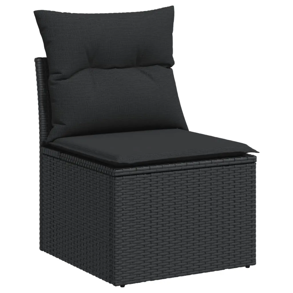Garden Sofa Set 13 Piece Outdoor Furniture Black Rattan Modular Patio Seating