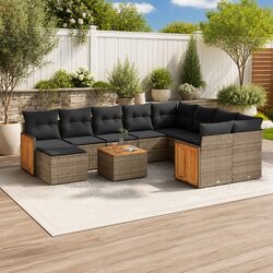 Enhance Your Outdoor Space with 11-Piece Garden Sofa Set