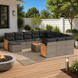 Enhance Your Outdoors with This 13-Piece Garden Sofa Set