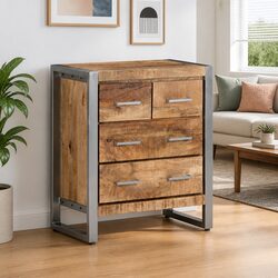 Enhance Your Living Space with a Brown Mango Wood Sideboard
